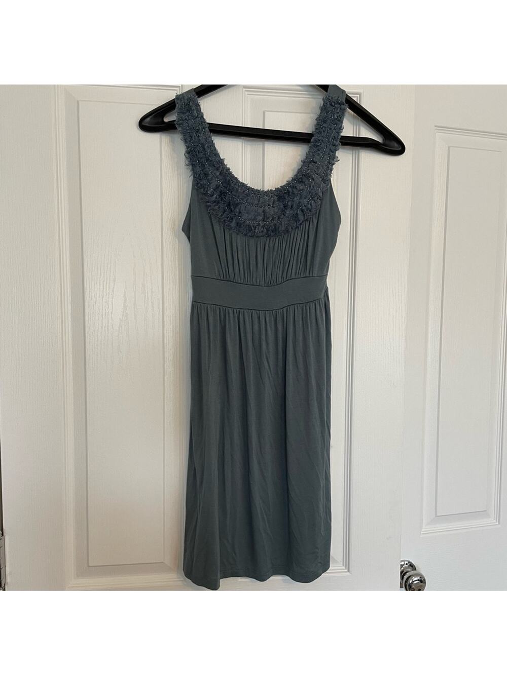 Soprano cotton stretch dress with embellished neckline.  Size S. Cocktail.